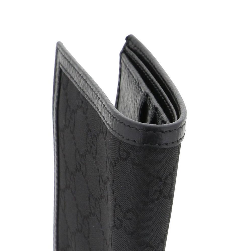 GUCCI GG Bi fold Wallet Canvas Black - Picture 4 of 6